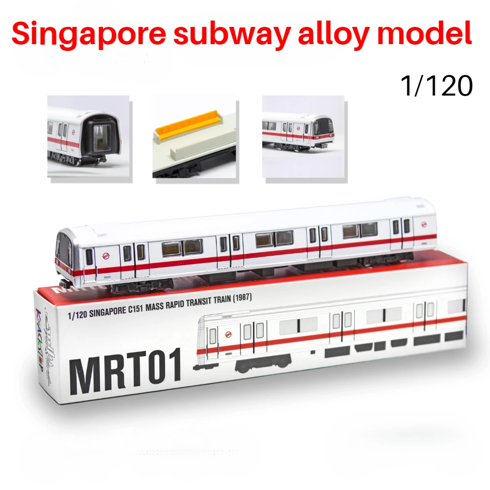 

1/120 игрушечный поезд MRT02 Сингапурская модель из сплава метро, настольные украшения, коллекционный подарок, модель поезда, игрушка для мальчика, подарок