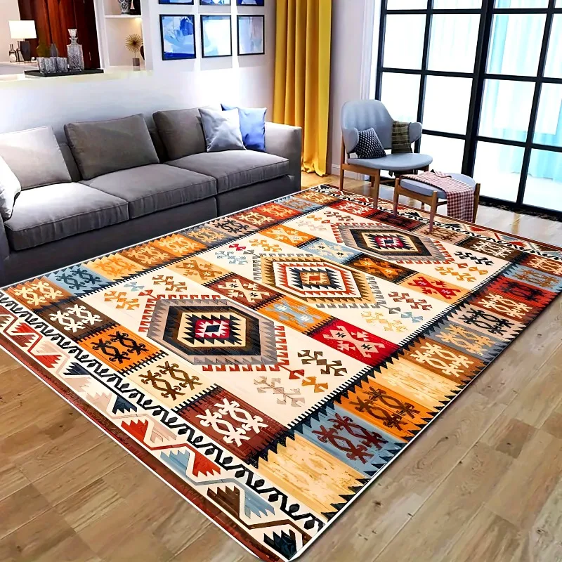 Vintage Persian Mat Soft Non-Slip Bohemian Paisley Pattern Mat, for Kitchen Dining Room Entryway, Modern Decor Area Rugs