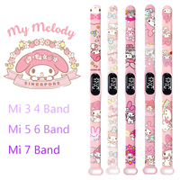 Kawaii My Melody Texture Xiaomi Mi7/6/5/4/3Series Band Soft Sport Strap Anime Cartoon Cute Sport Watch Strap Winter Gift for Kid