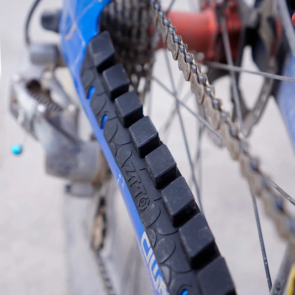 ZTTO MTB Rennrad Kettenschutz Silikon Carbon Faser Wachen Aufkleber Kette Bleiben Gepostet Schutz Radfahren Zubehör