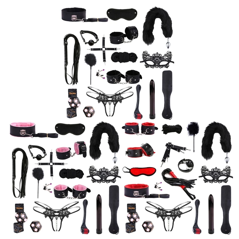 

20RF 20Pcs Restraints Bdsm Pu Leather Bondage Sets Sex Bed Sex Games Accessories for Couples Lovers