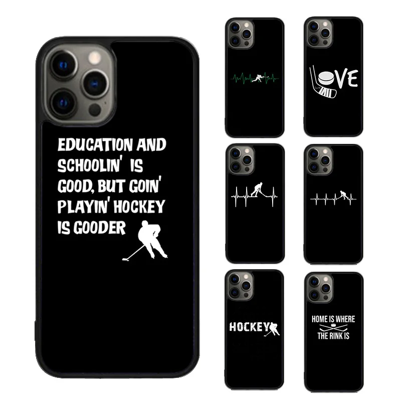 Hockey Heart beats Phone Case cover For iPhone SE2020 15 16 14 13 Pro Max Coque 12 11 Pro Max For Apple 8 PLUS 7 6S fundas