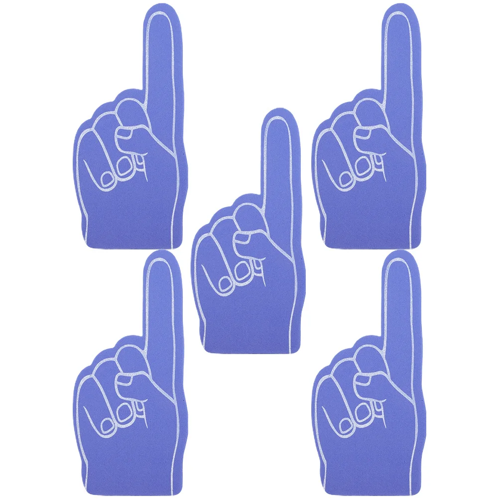 

5Pcs Foam Finger Eva Hand Covers Lightweight Cheerleading Props Sports Fan Finger for Sports Meetings Parties Noise Makers