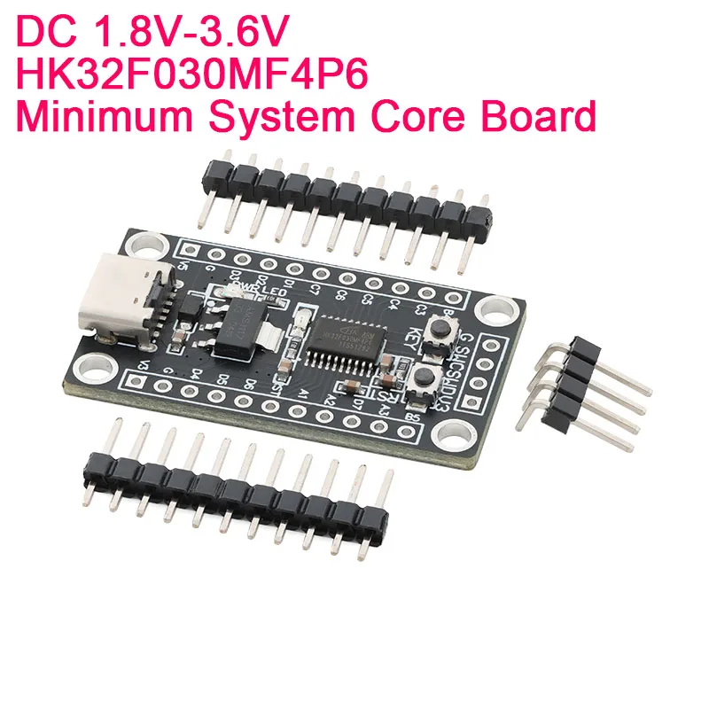 DC 1.8V-3.6V HK32F030MF4P6 Minimum System Core Board Development Board TYPE-C Replacing STM8S003 Learning Evaluation Board