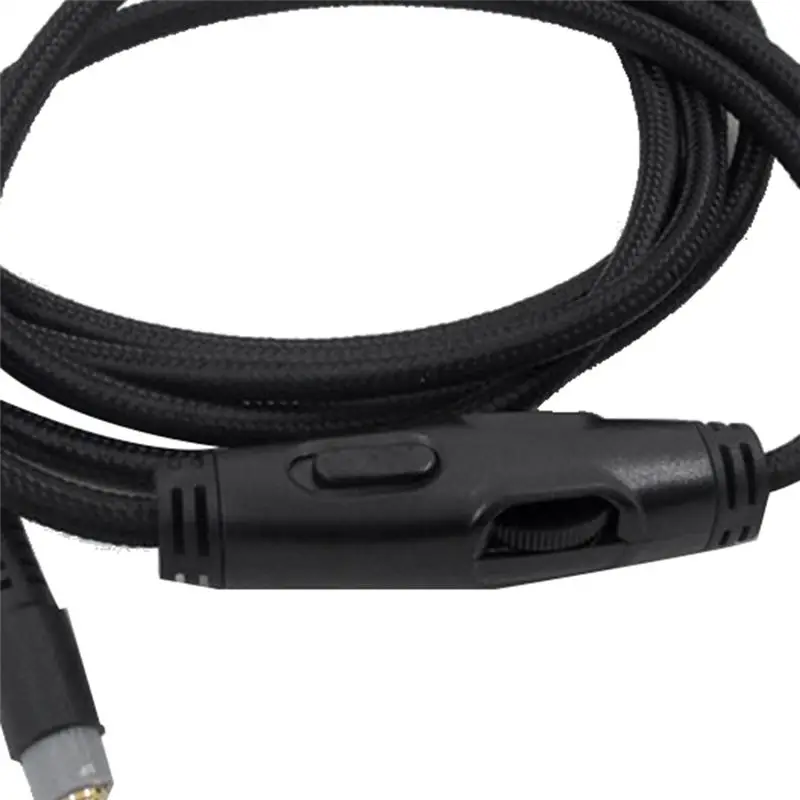[A75T] para HyperX Cloud Alpha/-HyperX Cloud Core Cable de auriculares de vuelo con Control de volumen Cable de auriculares de Control de sonido