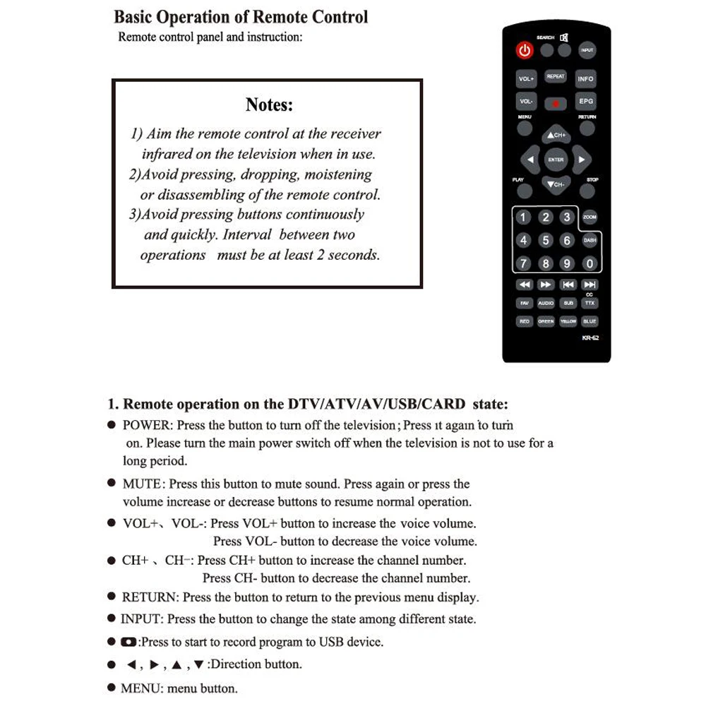 Original Leadstar Mini TV Remote Control