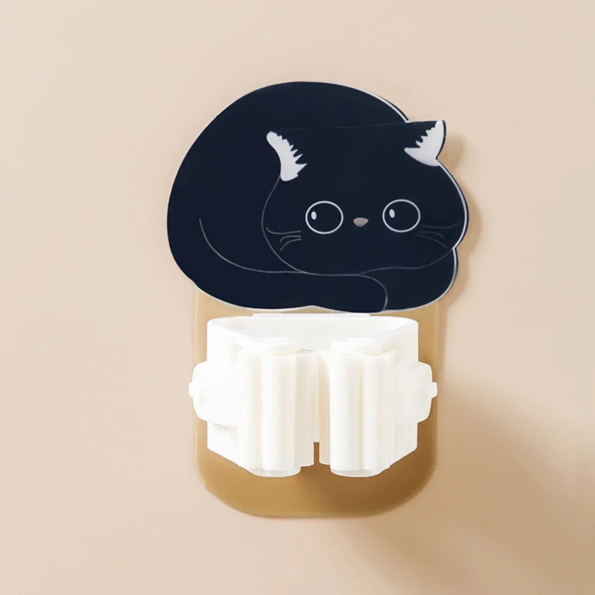 Bathroom mop hook, no punching cartoon style self-adhesive mop clip, broom wall mounted mop hanger holder - view 2