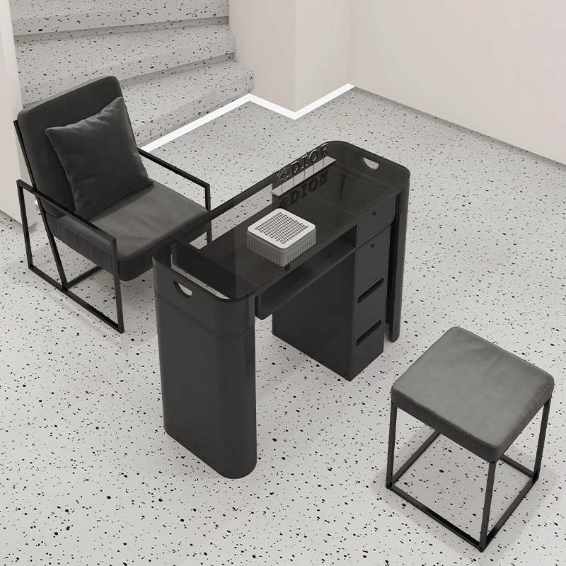 Scrivania per unghie moderna nordica Design minimalista Estetico Classico Scrivania per unghie Elegante Premium Mesa Manicure Mobili per salone professionale