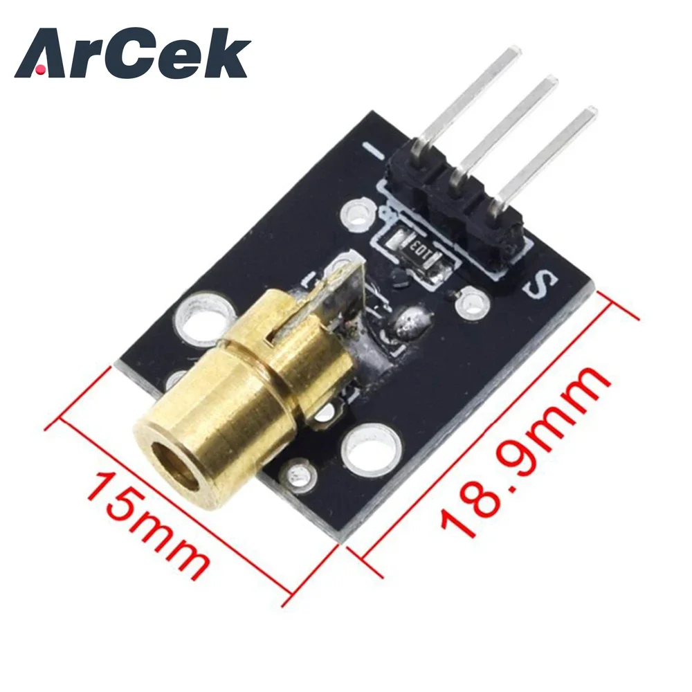 KY-008 3pin 650nm Red Laser Transmitter Dot Diode Copper Head Module for Arduino DIY Kit