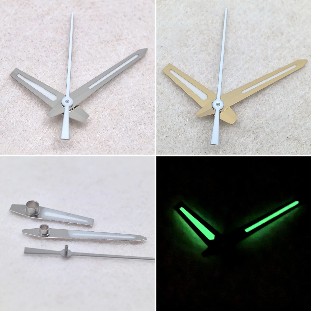

C6 Watch Hands for Miyota 8215 2813 Movement Green Super-Luminova Pointer Men's Diving Watch Replacement Parts