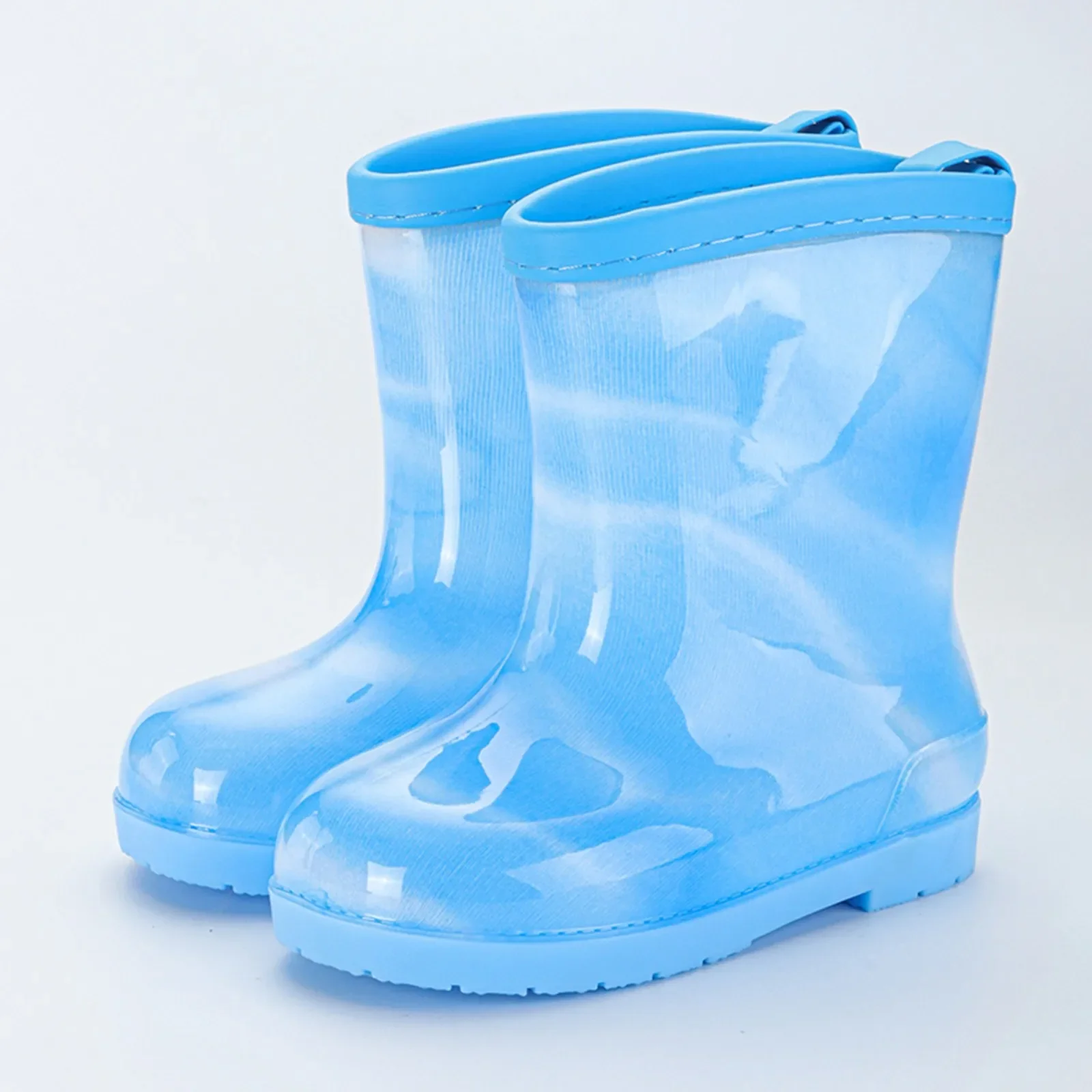 

PVC Rubber High Quality Children Rainboots Waterproof Baby Boys Girls Water Shoes Lightweight Non-Slip Rain Boots Kids botas New