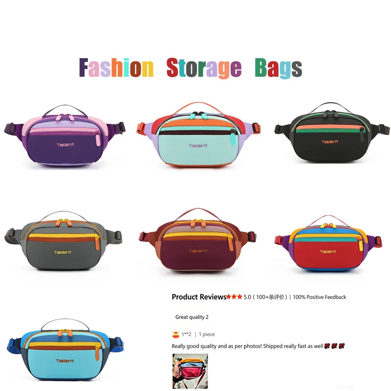 1PCS Colorful Storage Bag Portable Large-capacity Waterproof Fabric Chest Bag with Zipper Multi-purpose Sundries Storage Bags