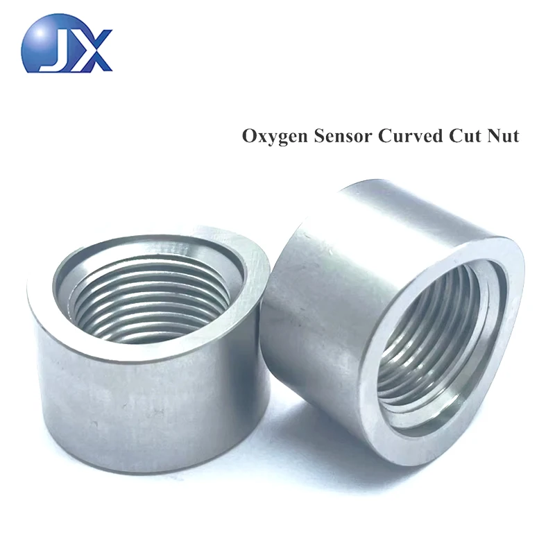 2pcs Automotive Parts Ss304 Stainless Steel Welded Notch Base Fastening Nut M18x1.5 Internal Thread