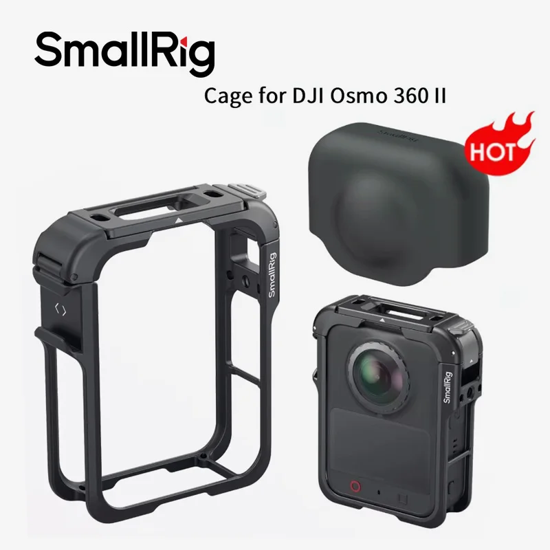 SmallRig Cage for DJI Osmo 360 II, w Silicone Protective Cover 1/4