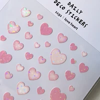 Korean Import Suatelier Shining Love Heart Stickers Scrapbooking Diy Journal Stationery Sticker Decor School Supplies Gift 1192