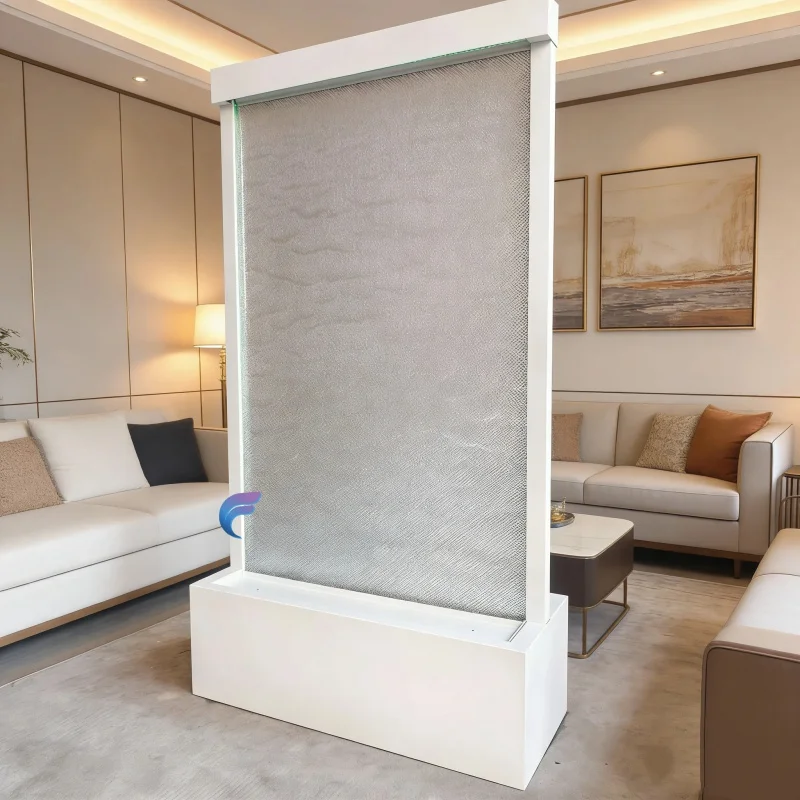 custom.Stainless Steel Mesh Waterfall Fountain Adjustable Lighting Room Divider Hotel Lobby Feature