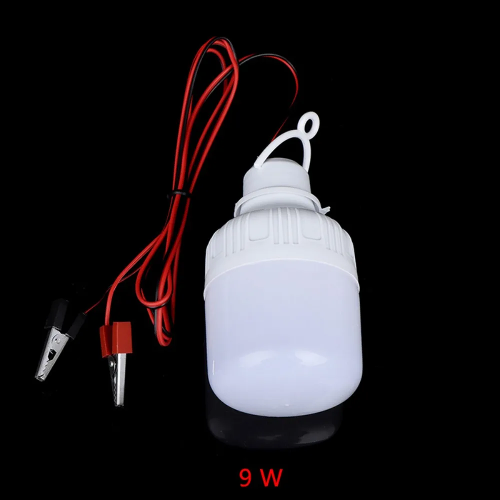 New 5/9/15/20W LED Clamp Lamp Wide Luminous Area 12V LED Bulb Alligator Clip Emergency Light Night Fishing