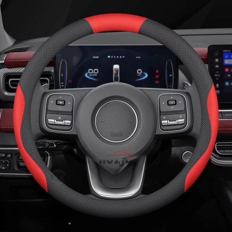 Leather Car Steering Wheel Cover for Great Wall H5 C30 M4 Steed 5 Wingle 3 7 Interior Parts Great Wall Poer Accessories 2026