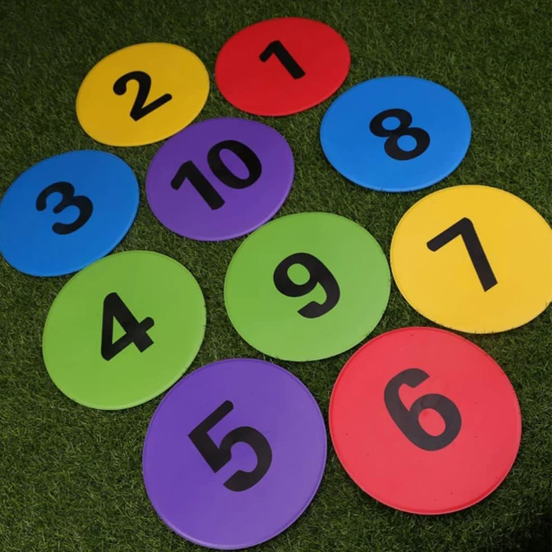 Rubber Spot Markers For Sports 1 To 10 Numbers Sensory Integration Toys Kids Adults Basketball Football Speed Agility Training