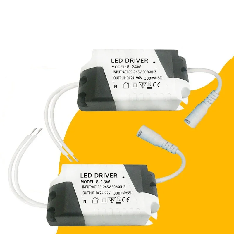 Controlador LED 300mA 8-24W/18W Panel transformador de iluminación lámpara de techo adaptador de fuente de alimentación de tira LED fuente de