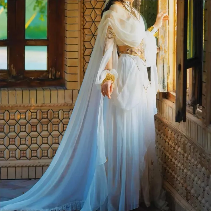 

CyExotic Western Dancer White Elven Saint Girl travel shoot set