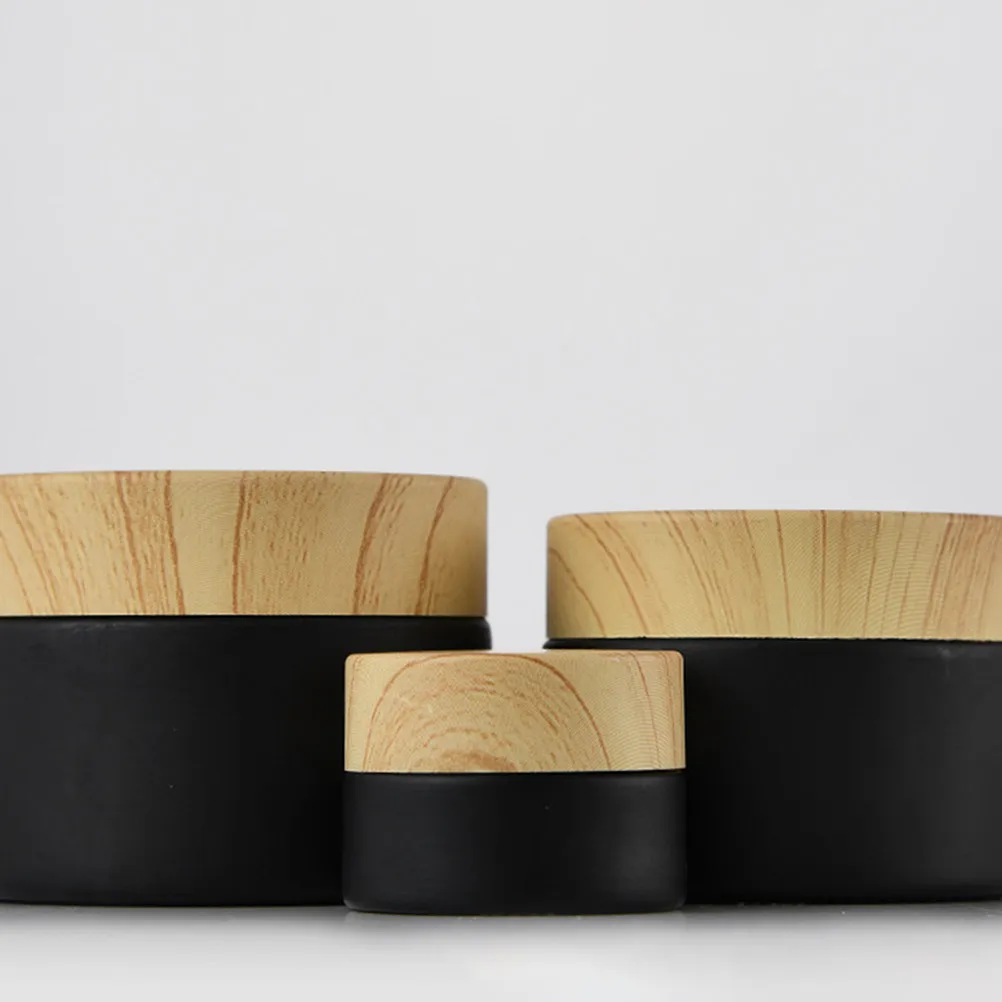 4Pcs Mini Frosted Glass Jars 15G Small Cream Containers for Cosmetics Lotions Body Butter Easy to Carry Travel Friendly Set