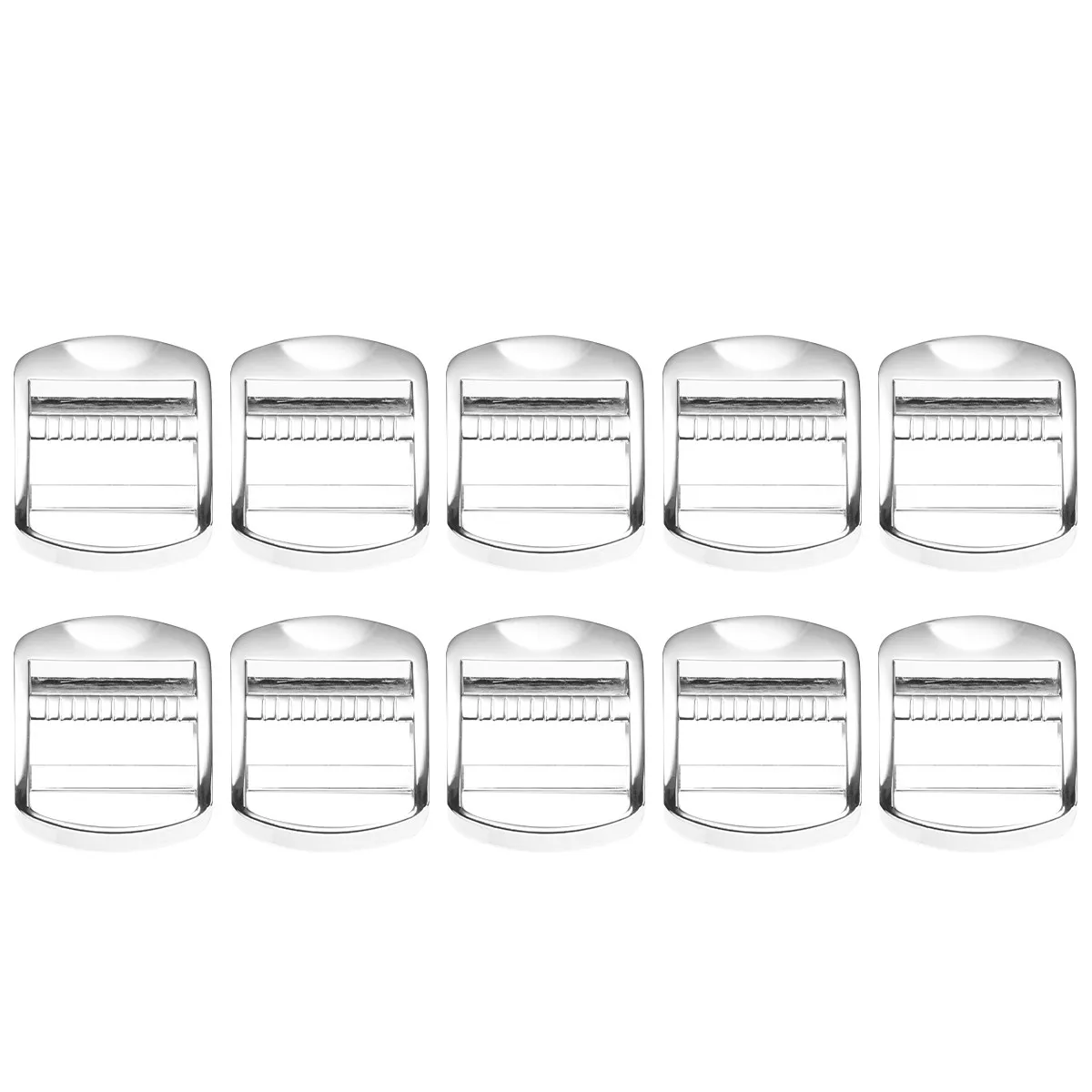 10Pcs Metal Strap Buckles Zinc Alloy Slide Rings for Bag Strap Adjustment Backpack Shoulder Luggage Silver 24Mm