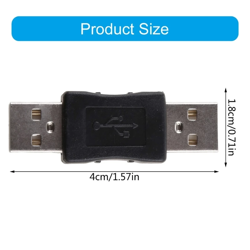 ความเร็วสูง 48Mbps USB 2.0 อะแดปเตอร์ชาย-ชายสั้น Converter Dropship
