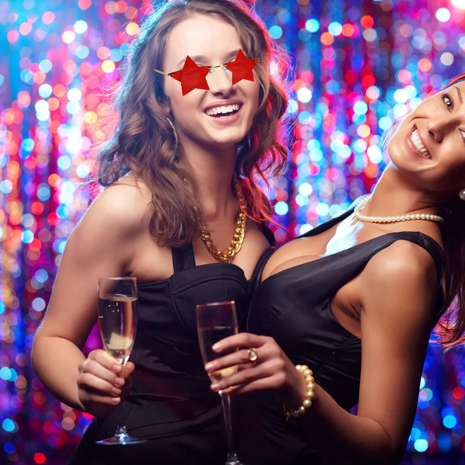 

Unique Sunglasses Fashion Eyeglasses Decorative Rimless Men Women Party Star Shaped Glasses Irregular Sunglasses For Outdoor
