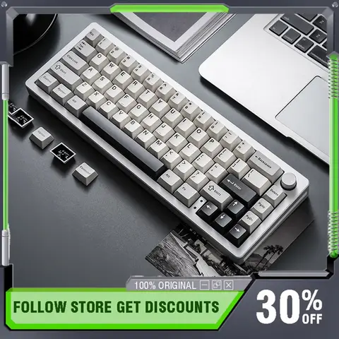 Yunzii Al66 Tastiera meccanica Wireless Tre modalità Guarnizione in alluminio Hot Swap Personalizzato Pc E-sport Gamer Accessori per laptop