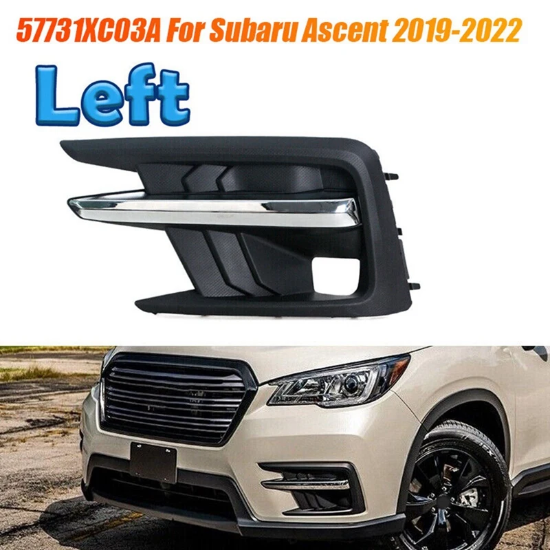 1Pair Front Fog Light Lamp Trim Cover 57731XC03A 57731XC02A for Subaru Ascent 2019-2022 Fog Lamp Frame Chrome Strip