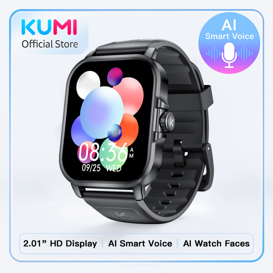  KUMI KU7 Meta 2.01″ High-definition Screen Smart Watch Bluetooth Call Heart Rate Measurement Oximetry Offline Intelligent Voice 