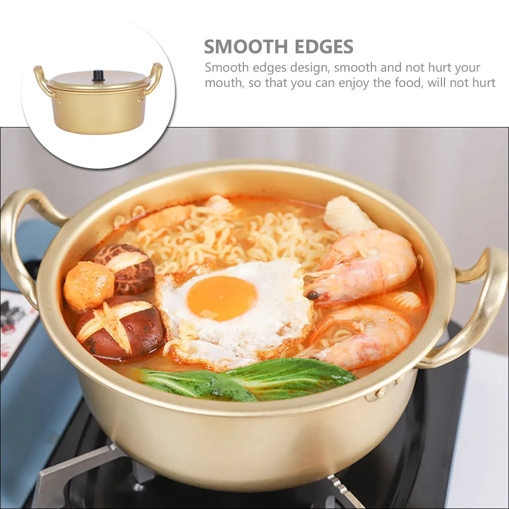 

Ramen Pot Aluminum Cooking Tool Lid for Instant Noodles Soup Small Sauce Pan Pasta Eggs Easy Clean Environmental