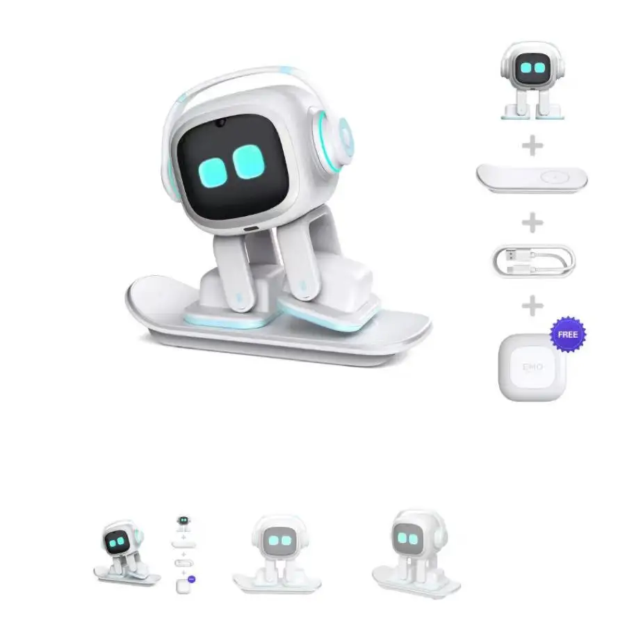 Robot emo, juguetes para niños, diálogo, compañero interactivo, robot electrónico de escritorio para mascotas, regalo de aprendizaje