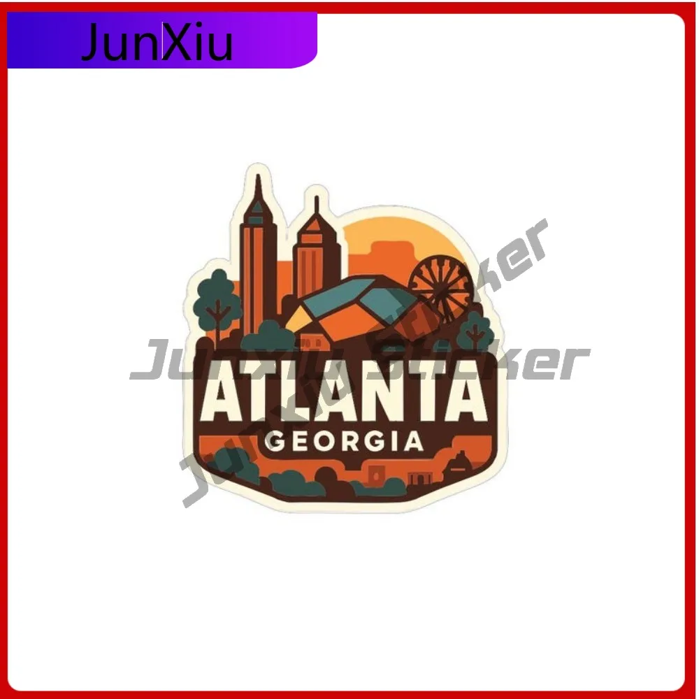 

Atlanta Georgia Sticker Vinyl Decorative Die-cut Decal City Skyline Landmark Design X 500 Motorcycle Camper Windshield Bumper