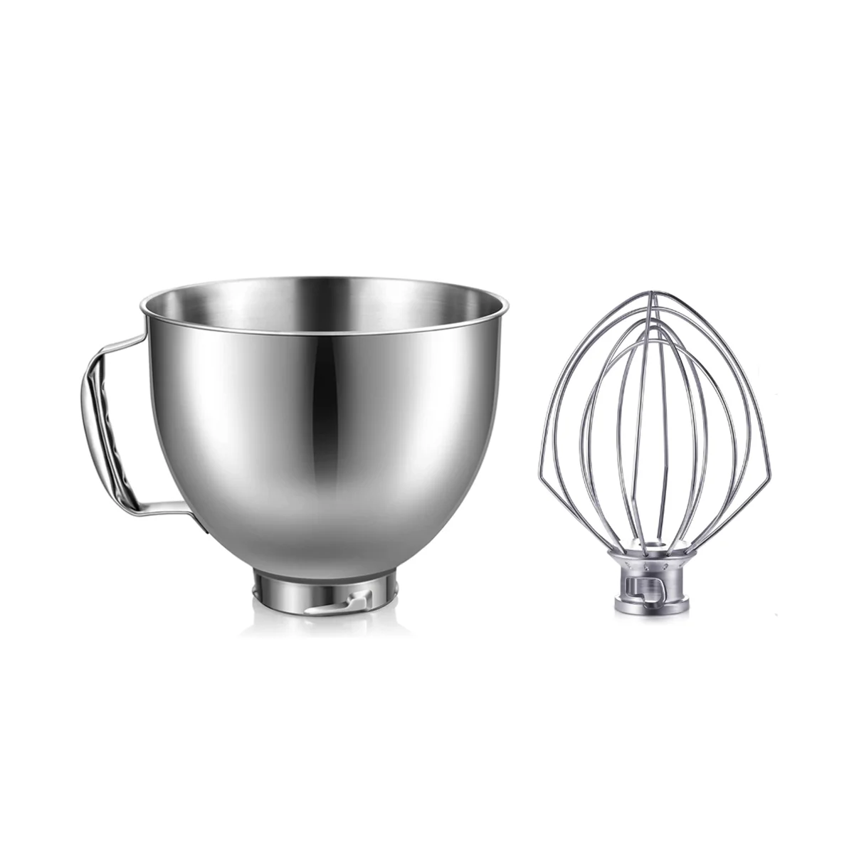 Stainless Steel Bowl Eggbeater for 4.5-5Quart Head Stand Mixer for Mixer Bowl Dishwasher Safe