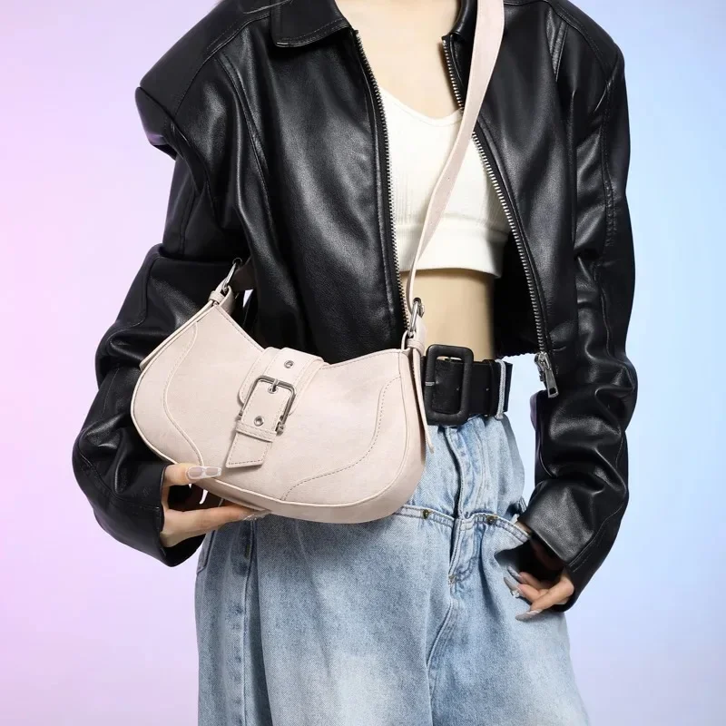 Fashion PU Leather Women\'s Handbags 2024 Trend Daily Commuting Shoulder Bags Female Solid Color Crossbody Bags High Quality