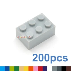 200pcs Thick 2x3 DIY Building Blocks Figures Bricks Dots Educational Plastic Toys for Children Size Compatible With 3002 Choice
