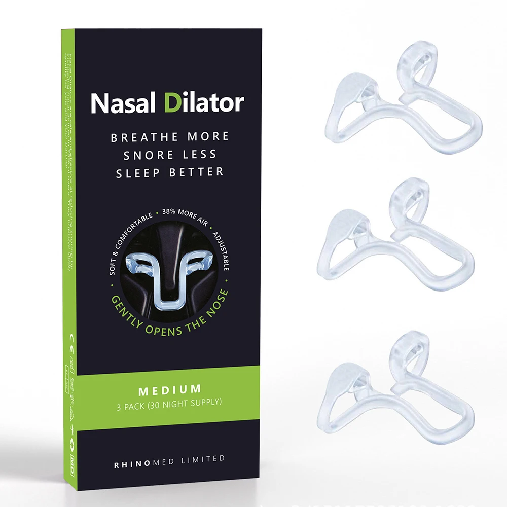 Dilatador Nasal Silencioso, Solución para Ronquidos, Ronquea Menos y Duermes Mejor |   Alternativa a las Tiras Nasales |   Aparatos Respiratorios Cómodos