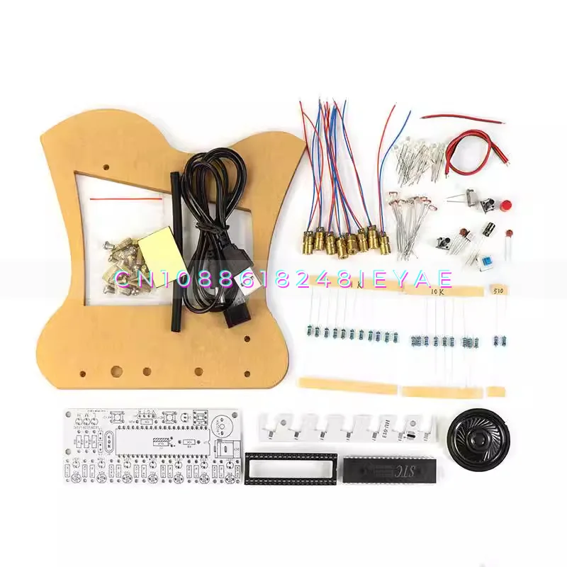 51 MCU Laser Harp Electronic Organ Production Kit, Circuit Board Welding Practice DIY Electronic HU-013