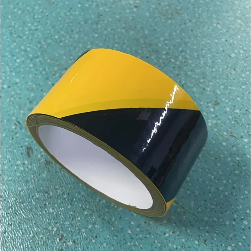 YITAPE Schwarz-Gelbes Warnband PVC Sicherheits-Vorsichtsband Wasserdicht für Innen- und Außenbereich 3cm 5cm 7cm * 18M 1 Rolle