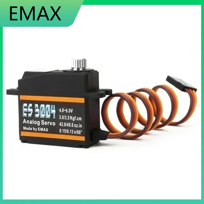 

EMAX новый ES3004 20 г 3,5 кг 0,13 сек 23T аналоговый сервопривод с металлической шестерней для радиоуправляемого самолета ES3104 обновление