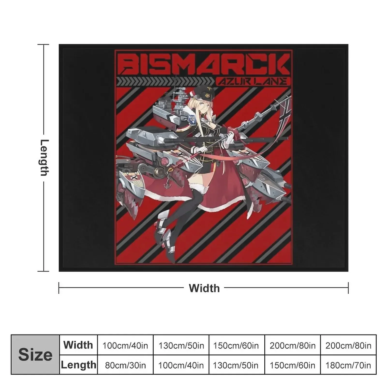 AZUR LANE BISMARCK Throw Blanket Moving Thin Blankets