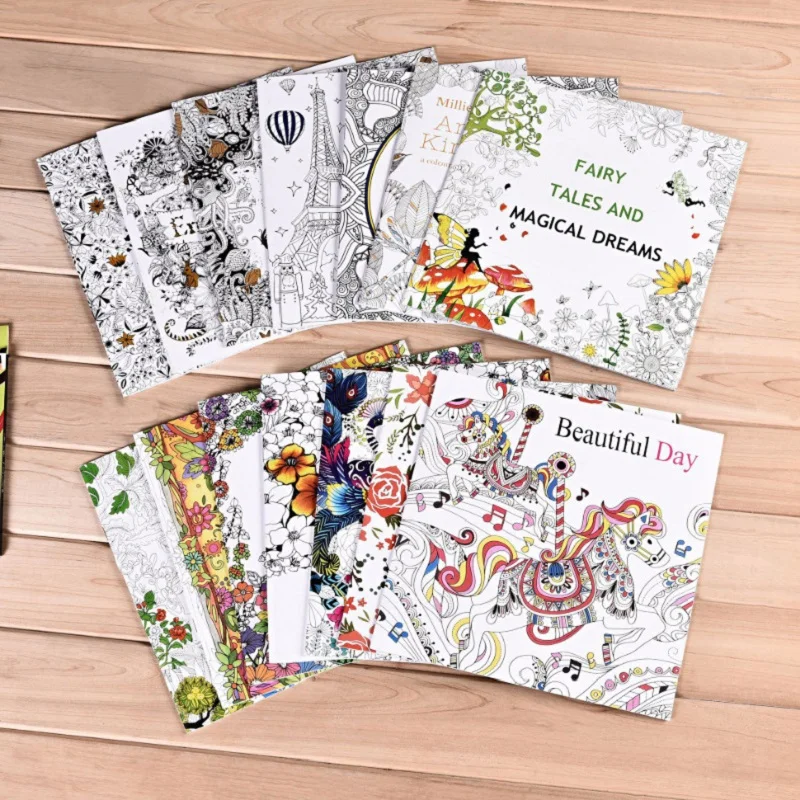 New 24 Pages Secret Garden, Lost Ocean Coloring Book Children Adult Relieve Stress Painting Drawing Books