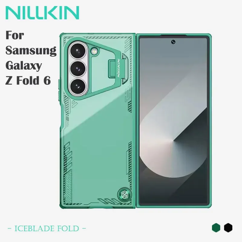 حافظة NILLKIN Iceblade Fold المغناطيسية لهاتف Samsung Galaxy Z Fold 6 5G، متينة، غير اصفرار، حامل ألومنيوم للفضاء الجوي، MagSafe