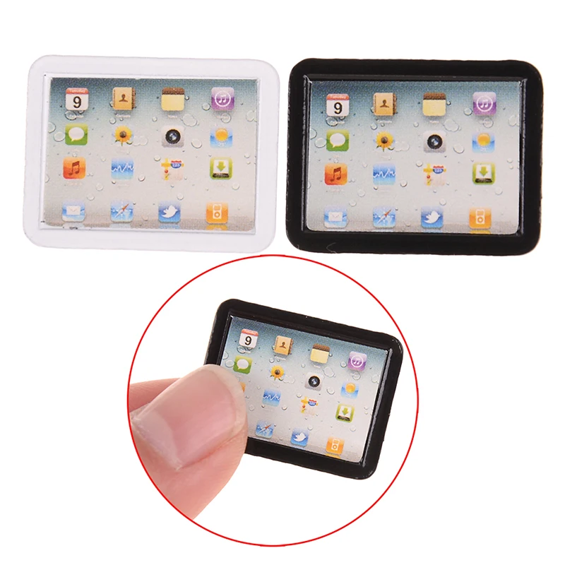 1Pcs Doll House Scene Decoration Toy 1:12 Dollhouse Miniature Tablet Mini Laptop Computer Model DIY Accessories