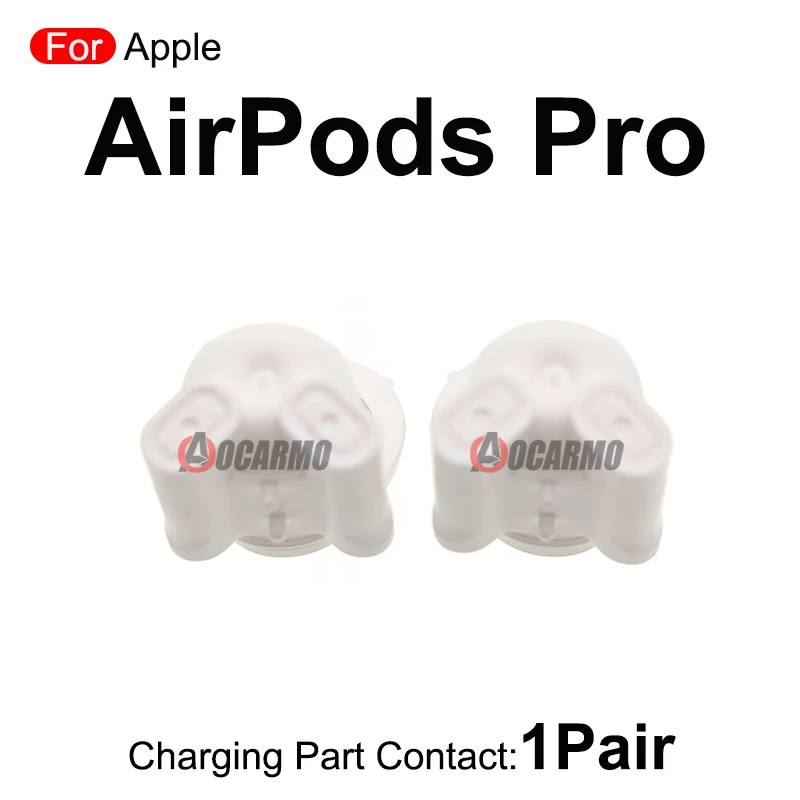 Porta do carregador de auscultadores com compartimento da bateria, carregamento contato substituição, peças de reparação para AirPods Pro, 1 par