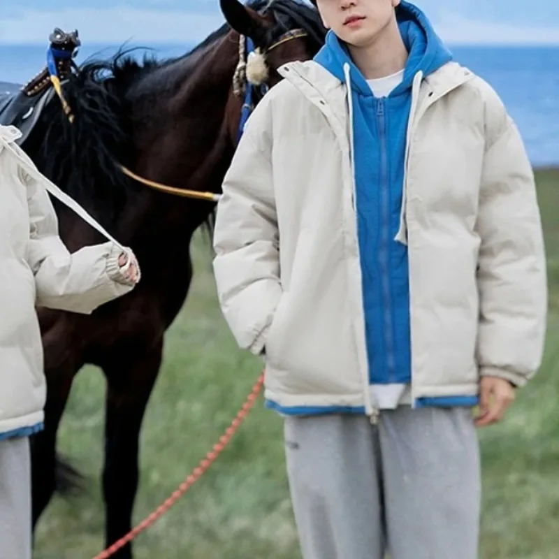 Parkas à capuche avec fermeture éclair pour hommes, vêtements optiques à la mode pour les abonnés, documents à manches longues, vêtements de couple