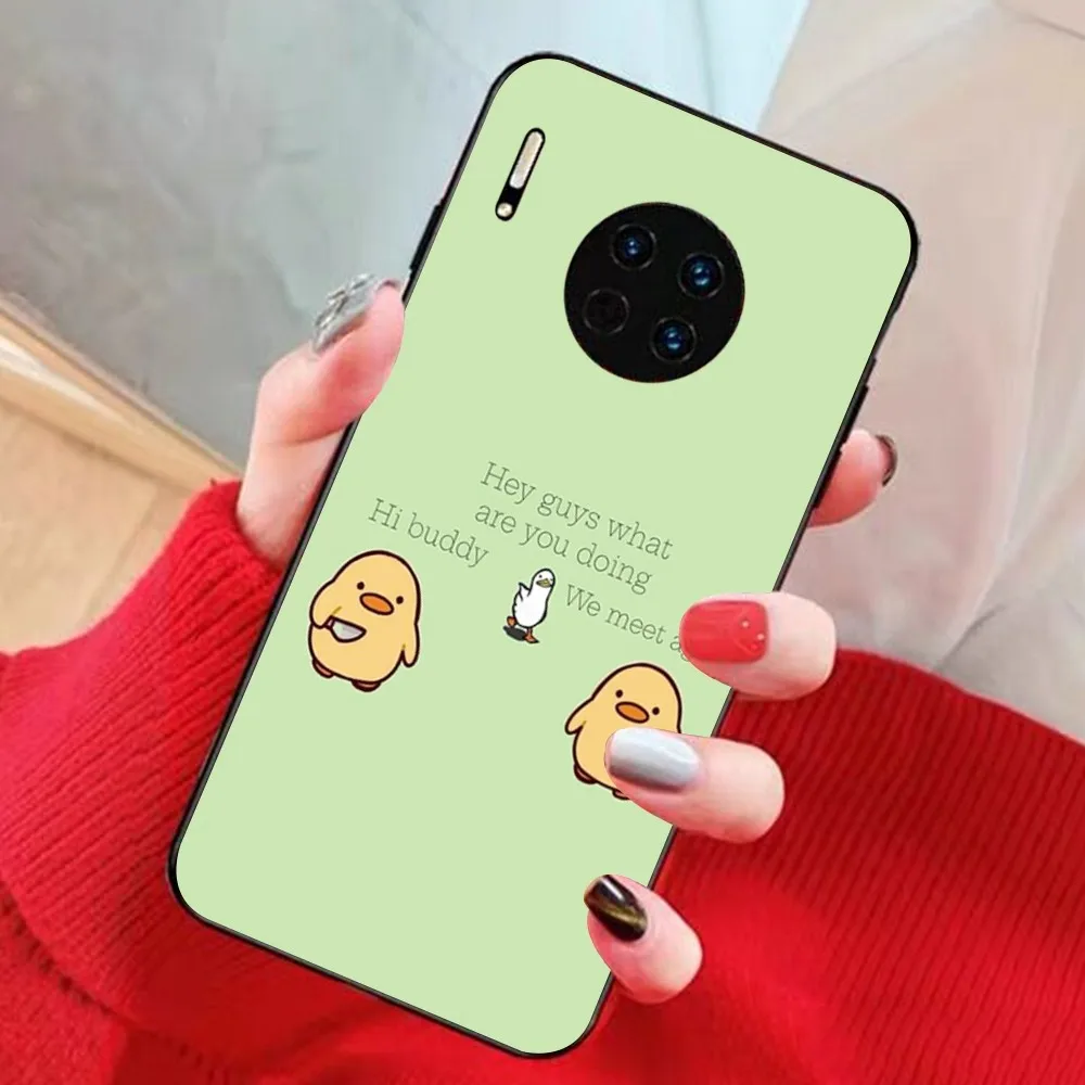 Cute Duck Holding a Knife Phone Case For Huawei Mate 10 20 30 40 50 lite pro Nova 3 3i 5 6 SE 7 pro 7SE