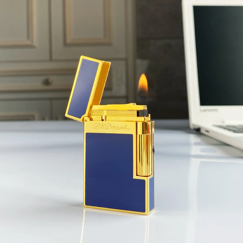 New commemorative edition single and double flame luxury lighter Ping Sound natural paint cigarette smoking butane lighter 16084